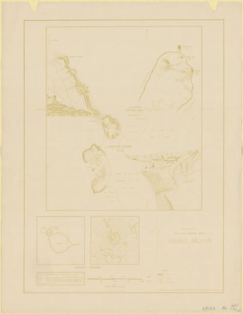 Sketch map of A.N.A.R.E. station area, Heard Island [cartographic material] / compiled and drawn by Geophysical Section, Bureau of Mineral Resources, Geology and Geophysics, 1950