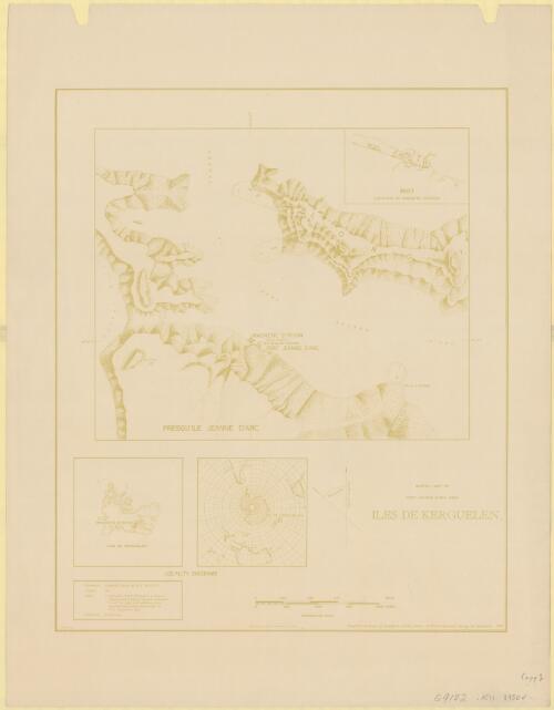 Sketch map of Port Jeanne D'Arc area, Iles de Kerguluelen [cartographic material] / compiled and drawn by Geophysical Section, Bureau of Mineral Resources, Geology and Geophysics, 1950