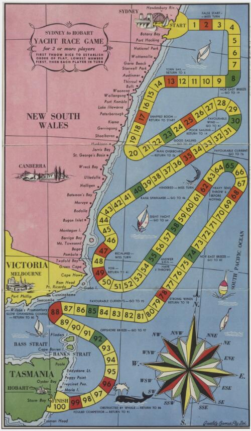 Sydney to Hobart Yacht Race game [cartographic material] : for 2 or more players