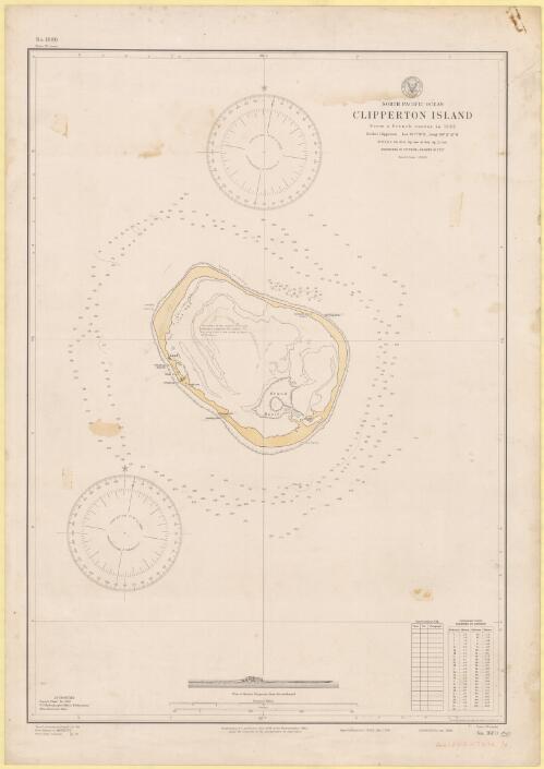 Clipperton Island, North Pacific Ocean [cartographic material] : from a French survey in 1935 / Hydrographic Office, U.S. Navy