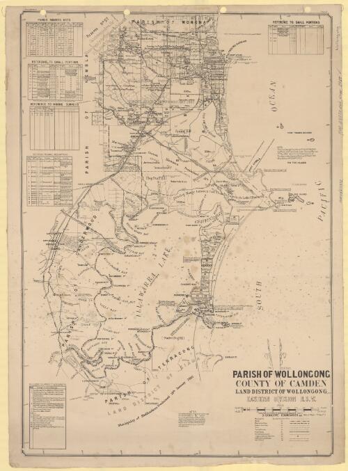 Parish of Wollongong, County of Camden, Land District of Wollongong, Eastern Division N.S.W. [cartographic material] / compiled, drawn and printed at the Department of Lands, Sydney, N.S.W. Septr. '15