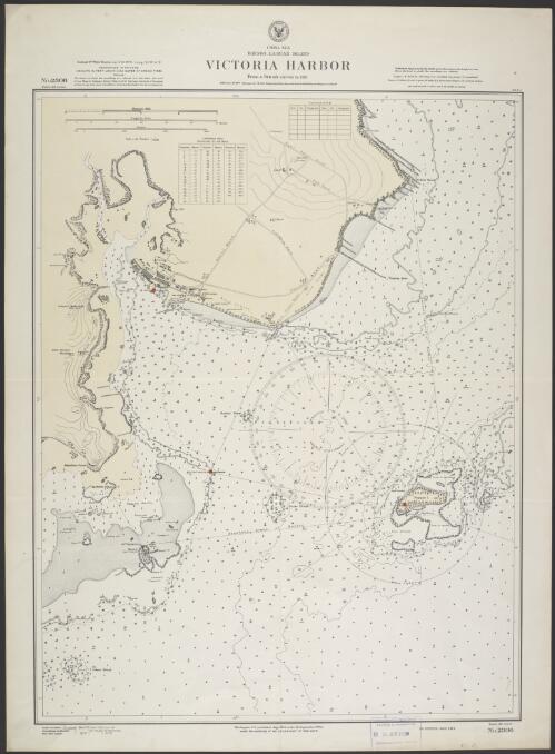 Victoria Harbor, Borneo, Labuan Island, China Sea [cartographic material] : from a British survey in 1911 / Hydrographic Office, U.S. Navy