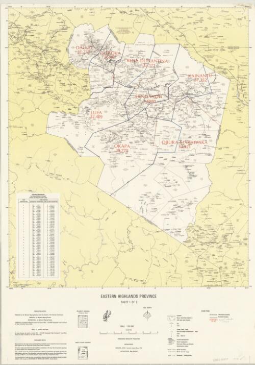 Eastern Highlands Province [cartographic material] / produced by the National Mapping Bureau under the direction of the Electoral Commission