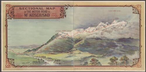 Sectional map of the motor road to Mt. Kosciusko [cartographic material] / issued by the New South Wales Government Tourist Bureau, Challis House, Sydney