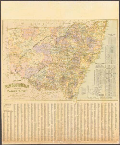 Map of New South Wales showing pastoral stations &c. [cartographic material] / by H.E.C. Robinson Ltd