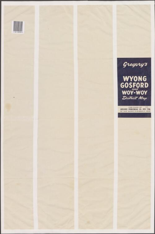 Gregory's Wyong-Gosford and Woy Woy district map [cartographic material]