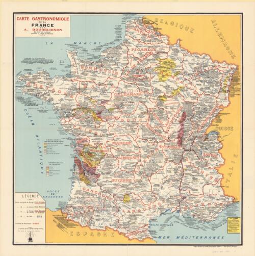 Carte gastronomique de la France [cartographic material] / par A. Bourguignon