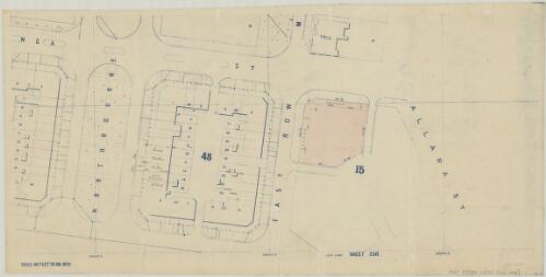 [Plan of the Sydney Building and its land subdivisions and adjacent blocks, marked section 48] [cartographic material] : [located in Civic, Canberra, between Northbourne Avenue, Allara Street, and Alinga Street]