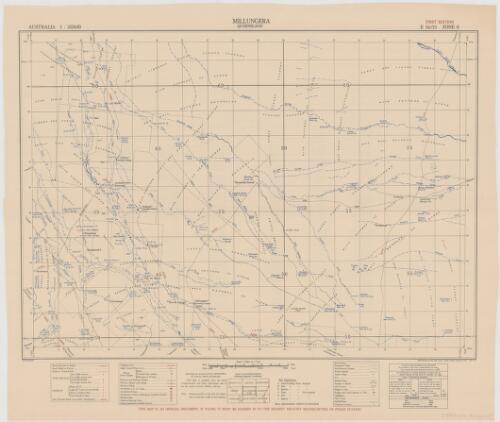 Millungera, Queensland [cartographic material] / reproduced by 2/1 Aust. Army Topo. Survey Coy., Jan '43 ; prepared by Survey Office Department of Public Lands Queensland