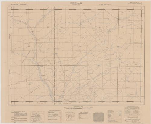 Urandangi, Queensland [cartographic material] / compiled from the latest Commonwealth and State information and enquiry by the Survey Office, Department of Lands, Queensland, under the direction of the Aust. Army Survey Service, and is not the result of precise Military Survey ; drawing [by] Survey Office, Department of Lands, Queensland ; reproduction [by] L.H.Q. Cartographic Coy., Aust. Survey Corps, May 45