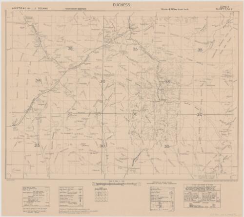 Duchess [cartographic material] / prepared by Survey Office, Department of Public Lands, Queensland ; reproduced by 2/1 Aust. Army Topo. Svy. Coy. Feb. '43