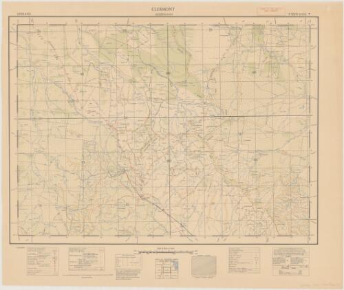 Clermont, Queensland [cartographic material] / drawn & reproduced by L.H.Q. Cartographic Coy., Aust. Survey Corps, Feb 1944