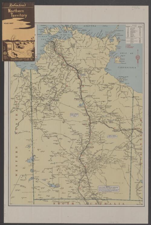 Northern Territory road map [cartographic material] / compiled and published by H.E.C. Robinson Pty. Ltd