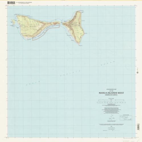 Topographic map of the Manua Islands west, American Samoa, 2001[cartographic material] / produced by the United States Geological Survey
