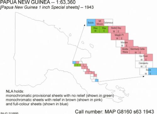 [Papua New Guinea 1 inch special sheets series] [cartographic material] / reproduced by 2/1 Aust. Army Topo. Survey Coy