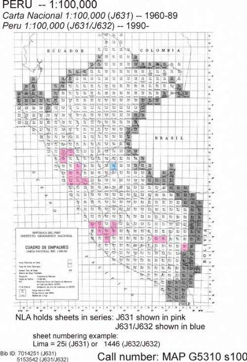Peru 1:100,000 / prepared and published by the Defense Mapping Agency Hydrographic/Topographic Center