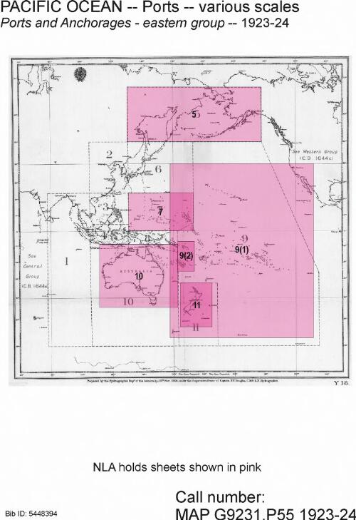 Ports and anchorages [cartographic material]  : eastern group : [Pacific] / prepared by the Hydrographic Dept. of the Admiralty