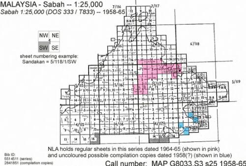 Sabah [cartographic material] : 1:25,000 / published by the Directorate of Overseas Surveys for the Director of National Mapping, Malaysia