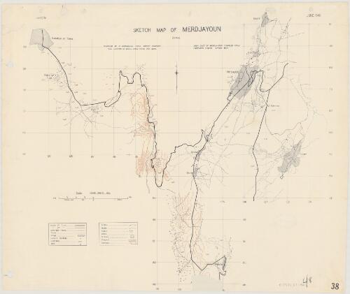Sketch map of Merdjayoun (Syria) [cartographic material] / compiled by 1st Australian Field Survey Company