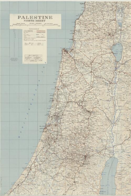 Palestine [cartographic material] : north sheet / compiled, drawn & printed by Survey of Palestine, Aug. 1944