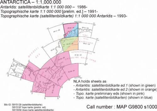 Topographische karte [cartographic material] = topographic map : 1:1 000 000 Antarktis
