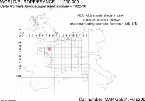 Carte normale aéronautique internationale [cartographic material] / publiée par l'Aéro-club de France ; avec le concours du Ministère des travaux publics