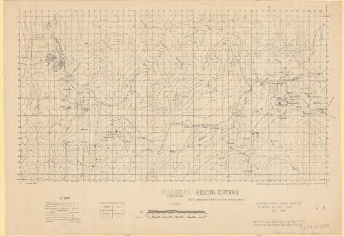 Wairopi [cartographic material] : provisional / reproduced by 2/1 Aust Army Topo Survey Coy. 15 Nov' 42. ; plotted from aerial photos 2 Aust. FD. Svy. Sect Oct. 1942