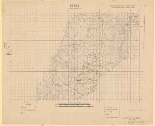 Efogi [cartographic material] : provisional / 2 Aust. FD. Svy. Sect Oct. 42