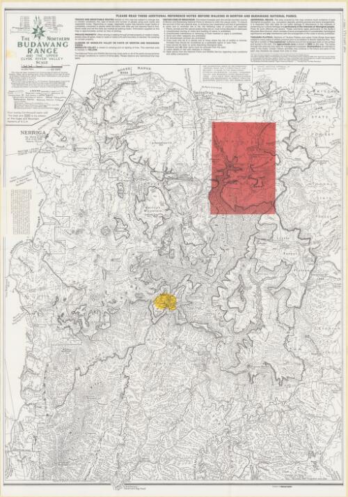 The northern Budawang Range and the upper Clyde River Valley [cartographic material] / compiled and drawn by G.L. Elliott, C.M.W., May-Nov. 1960, extended June, 1986