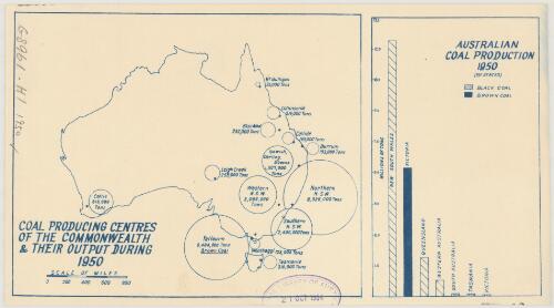 Coal producing centres of the commonwealth & their output during 1950 [cartographic material]