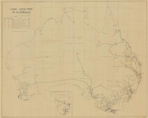 Coal localities in Australia [cartographic material] / Bureau of Mineral Resources, Geology and Geophysics