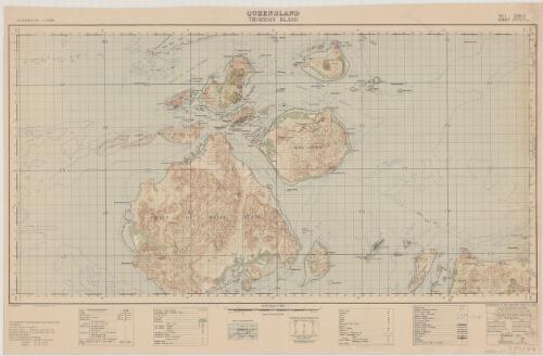Thursday Island, Queensland [cartographic material] / reproduced by 2/1 Aust. Army Topo. Svy. Coy., Apr. 43. ; surveyed in Feb. 1943, by 5 Aust. Fd. Svy. Coy