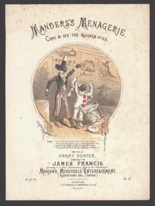 Manders's Menagerie, or, Come & see the guinea-pigs / Alfred Concanen, lith