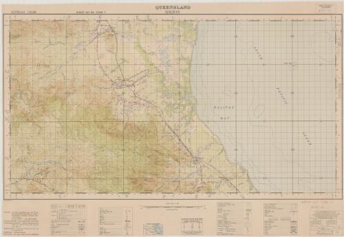 Halifax, Queensland [cartographic material] / compilation and detail, by plane table and from air photos by 5 Aust. Army Fd. Svy. Coy. AIF, Aust. Svy. Corps, Mar. 44 ; reproduction, 6 Aust. Army Topo. Svy. Coy. AIF, Aust. Svy. Corps, Apr. 44
