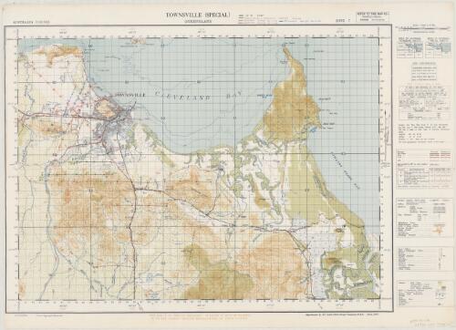 Townsville (special), Queensland [cartographic material] / compiled from plane table survey by 2/1 Aust. Army Topo. Survey Coy. R.A.E. and 1 Field Survey Company R.A.E May 1942 ; reproduction, 2/1 Aust. Army Topo. Survey Coy., June 1942