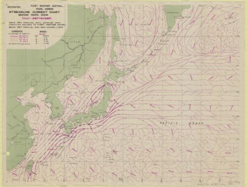 Streamline current chart, western Pacific Ocean (May-September) / Fleet Weather Central, Pearl Habor