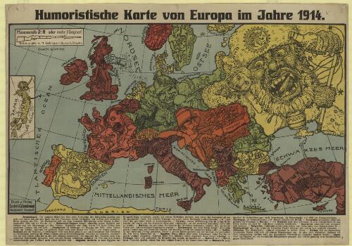 Humoristische karte von Europa im Jahre 1914 / entw. u. gez. v. K. Lehmann-Dumont