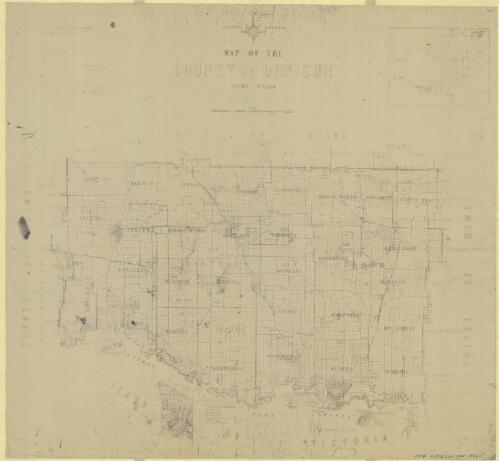 Map of the County of Denison, Central Division, N.S.W. 1922