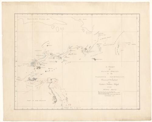 A chart of Bligh's Straits in the Clarence Archipelago discovered & explored by Captain William Bligh of the Royal Navy [cartographic material]