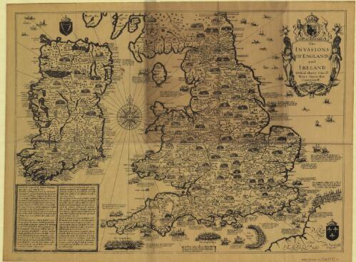 The invasions of England and Ireland : with al their ciuill wars since the Conquest / by I. Speed ; Corn. Danckertsz. sculpsit