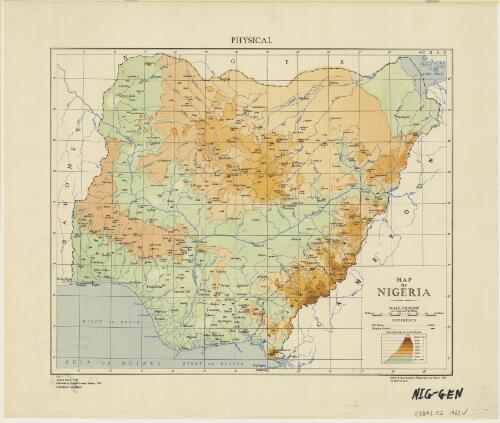 Map of Nigeria, physical / drawn & reproduced by Federal Survey Dept., 1961