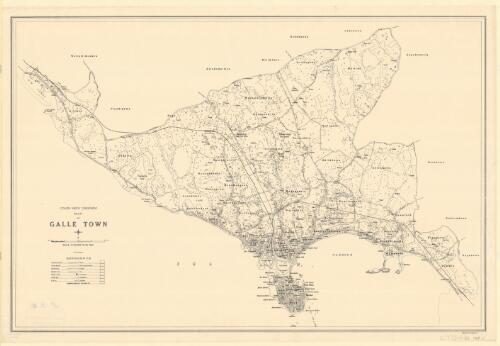 Map of Galle Town / Survey Dept