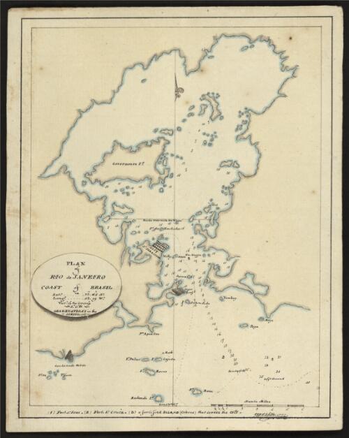 Plan of Rio de Janeiro, coast of Brasil [i.e. Brazil] [cartographic material] : observations in the Sirius 1787