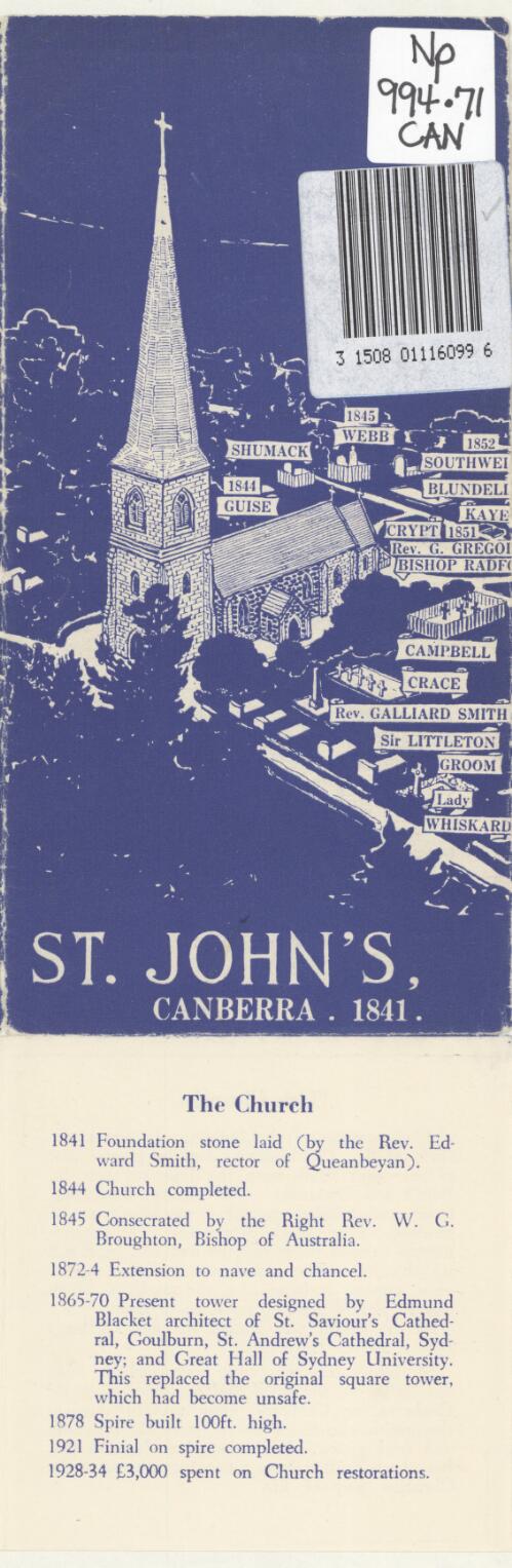 St. John's, Canberra 1841