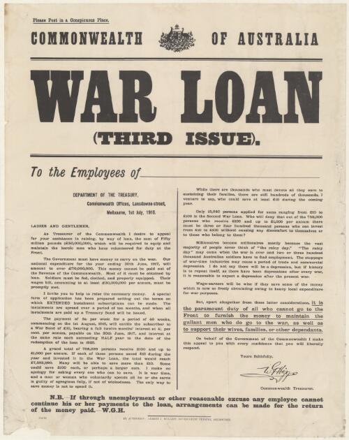 War loan (third issue). : To the employees of