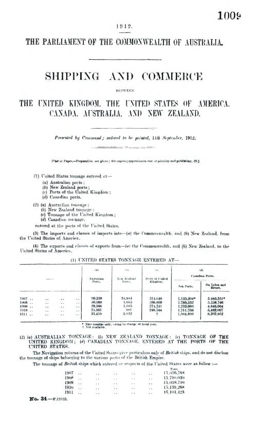 Shipping and commerce between the United Kingdom, the United States of America, Canada, Australia, and New Zealand