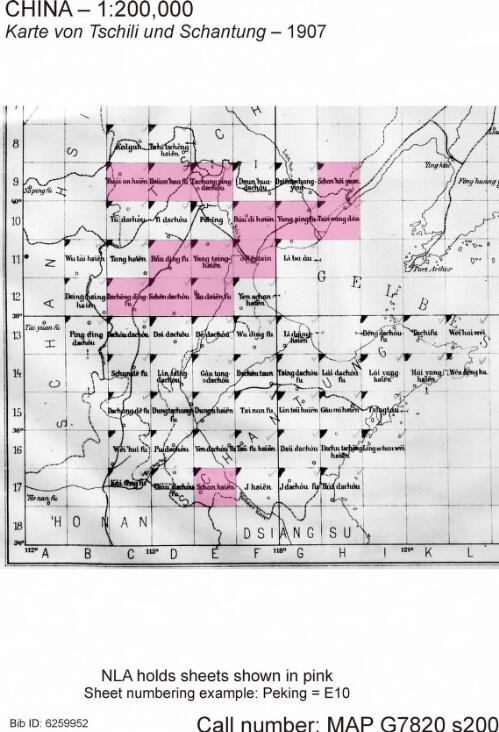 Karte von Tschili und Schantung = 直隶山东舆地图 / bearbeitet in der Kartogr. Abteilung der Kgl. Preuss. Landesaufnahme, 1907