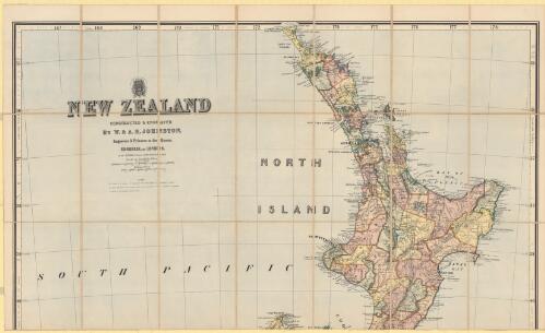 New Zealand [cartographic material] / constructed and engraved by W. & A. K. Johnston