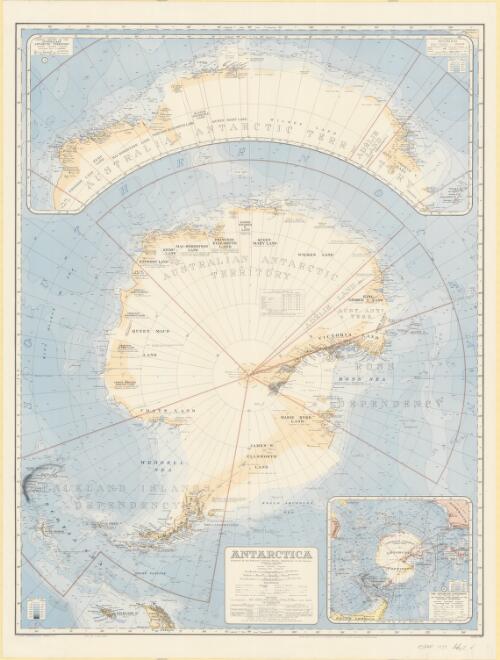 Antarctica [cartographic material] / produced by the Property & Survey Branch, Department of the Interior ; compiled, drawn and lithographed by E.P. Bayliss