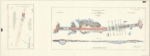 Plan, elevation & section of the line of bridges constructed over the outlets of the river at Bentotte / J. Arrowsmith, litho